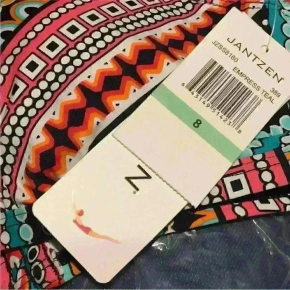 NWT $78 JANTZEN Sz US 8 EMPRESS
TEAL TOP - Picture 3 of 4